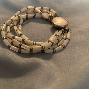 Elegant Cream Beaded Bracelet